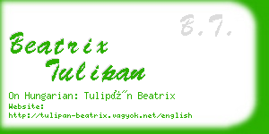 beatrix tulipan business card